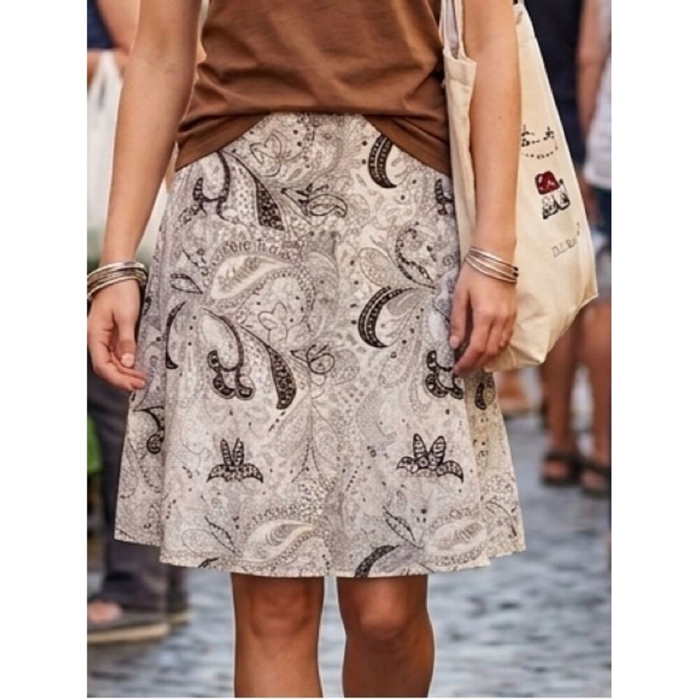 Agenda Paisley Floral A-Line Skirt